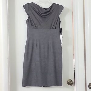 NWT Tahari ASL Wool Sheath Plaid Dress Size 4P